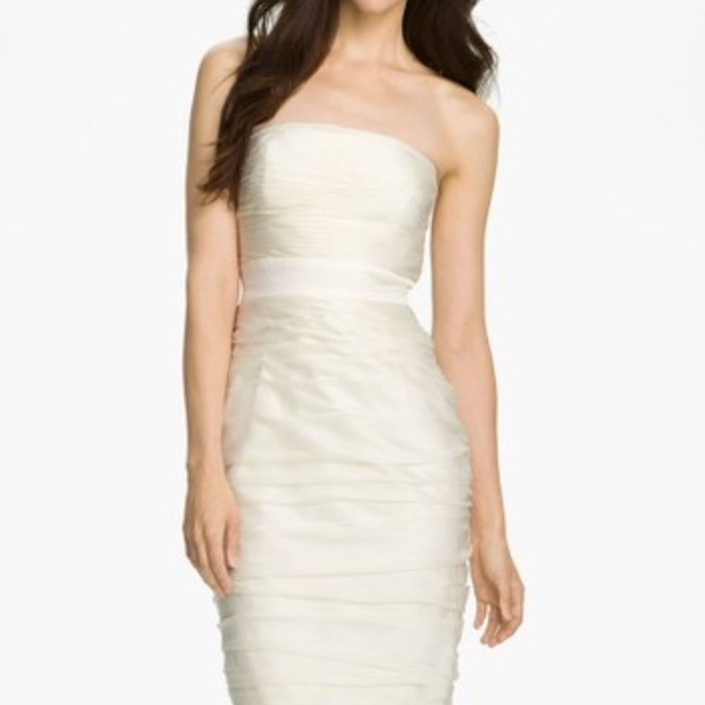 ML Monique Lhullier Bridesmaids Strapless Dress